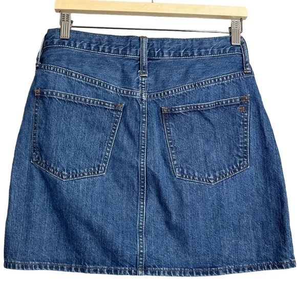 Madewell Rigid Denim Straight Mini Skirt in Haydel Wash: Tie-Waist Edition - Picture 5 of 8